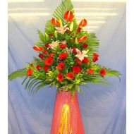 商务鲜花,港式艺术花蓝（1)